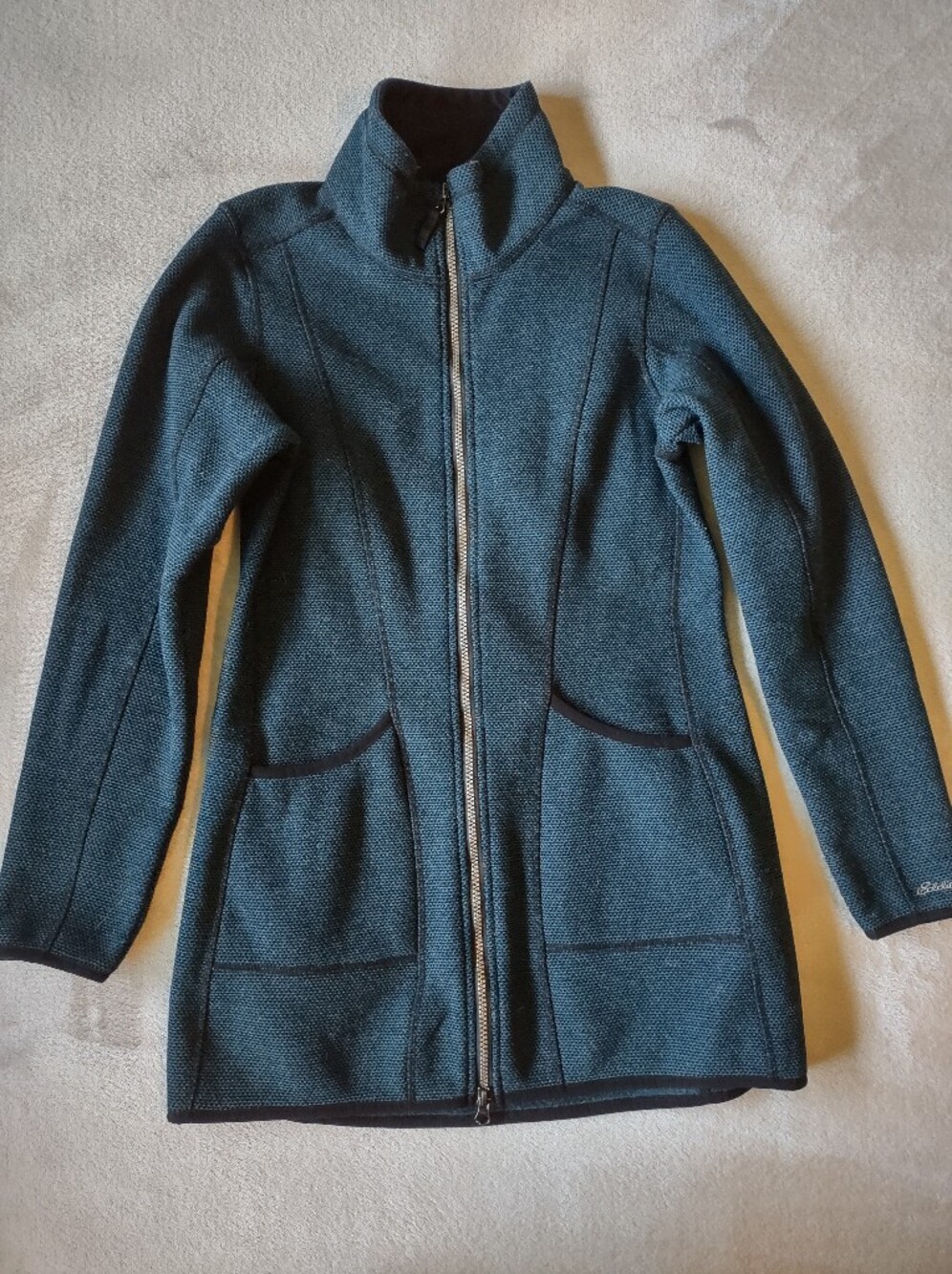 Eddie Bauer Women’s Textured Zip-Up Jacket – Size Small – Teal Green